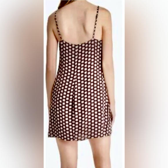 Reformation Marlowe Front Slit Mini Slip Dress Palladio Geometric Print ZB1 - Picture 4 of 8